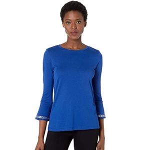 🆕MICHAEL Michael Kors Embroidered Chain 3/4Sleeve